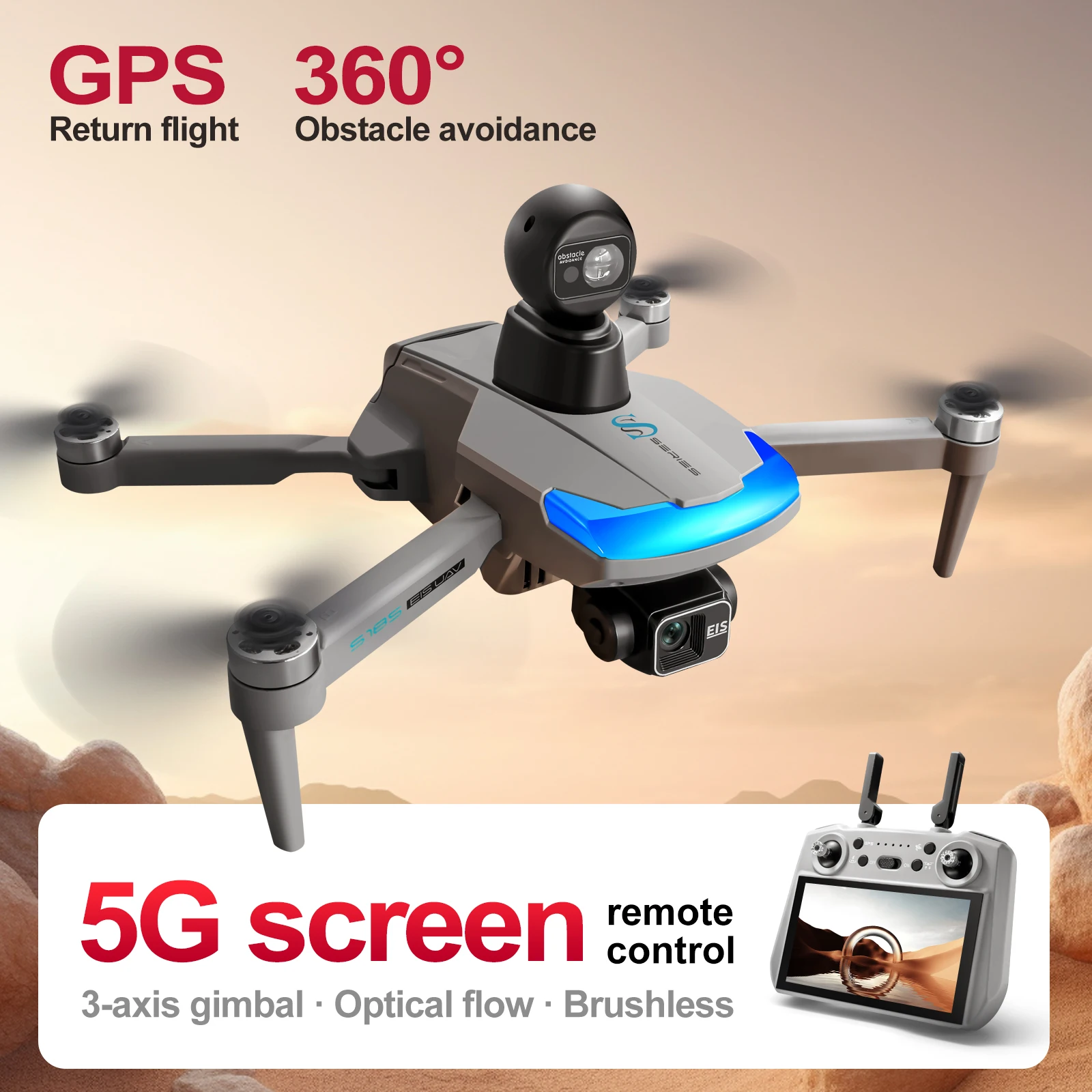 Drone Photogrammetry - S185 Professional Drone 2.7K HD Dualกล้องหน้าจอสัมผัส